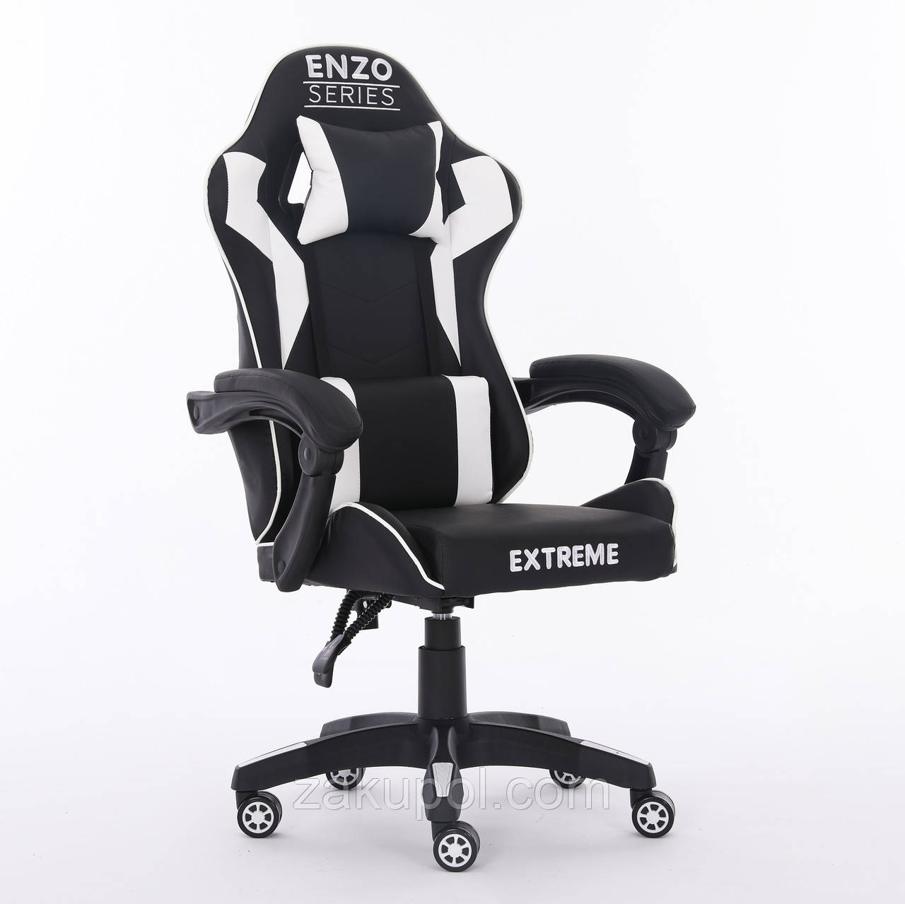 Комп‘ютерне крісло Extreme ENZO Чорно-білий, фото 1