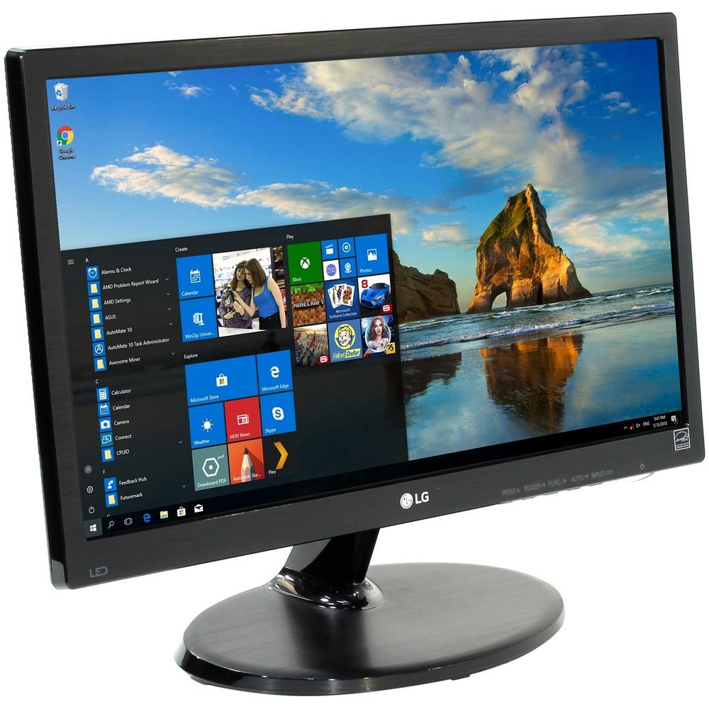 Монітор 19" 1366*768 TN LG 19M38A LED VGA зовн.БЖ чорний бв A- Гар.12міс! #