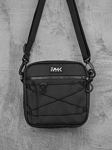 Сумка через плече (месенджер) для чоловіків та жінок FAMK SQR4-r, Чорний