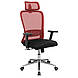 Сіткове офісне крісло з підлоговим сидіння чорне спинка червона сітка Експерт Expert Хром Richman, фото 2
