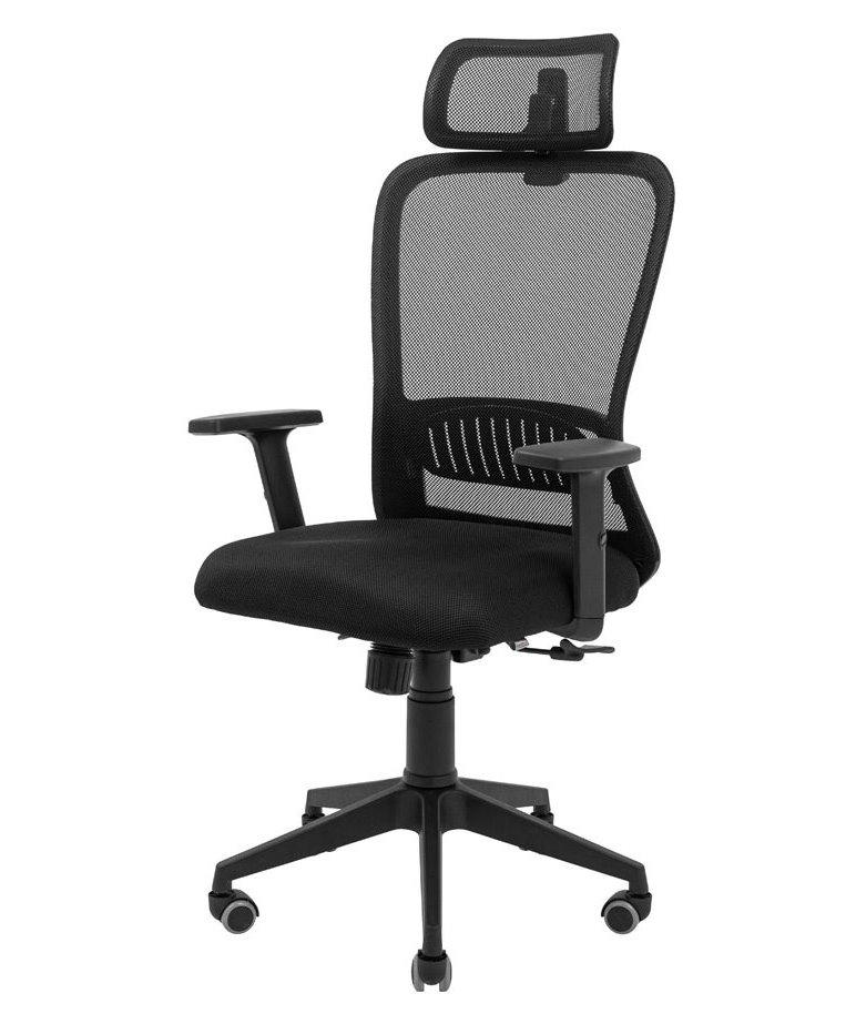 Сіткове офісне крісло з підлоговим сидіння чорна спинка Експерт Expert Пластик Richman, фото 1