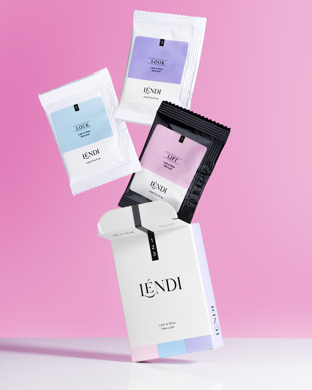 Склади для ламінування вій і брів "LENDI" Lash&Brow New Look, саше
