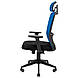 Сіткове офісне крісло з підлоговим сидіння чорна спинка синя сітка Експерт Expert Пластик Richman, фото 3
