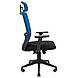 Сіткове офісне крісло з підлоговим сидіння чорна спинка синя сітка Експерт Expert Пластик Richman, фото 4
