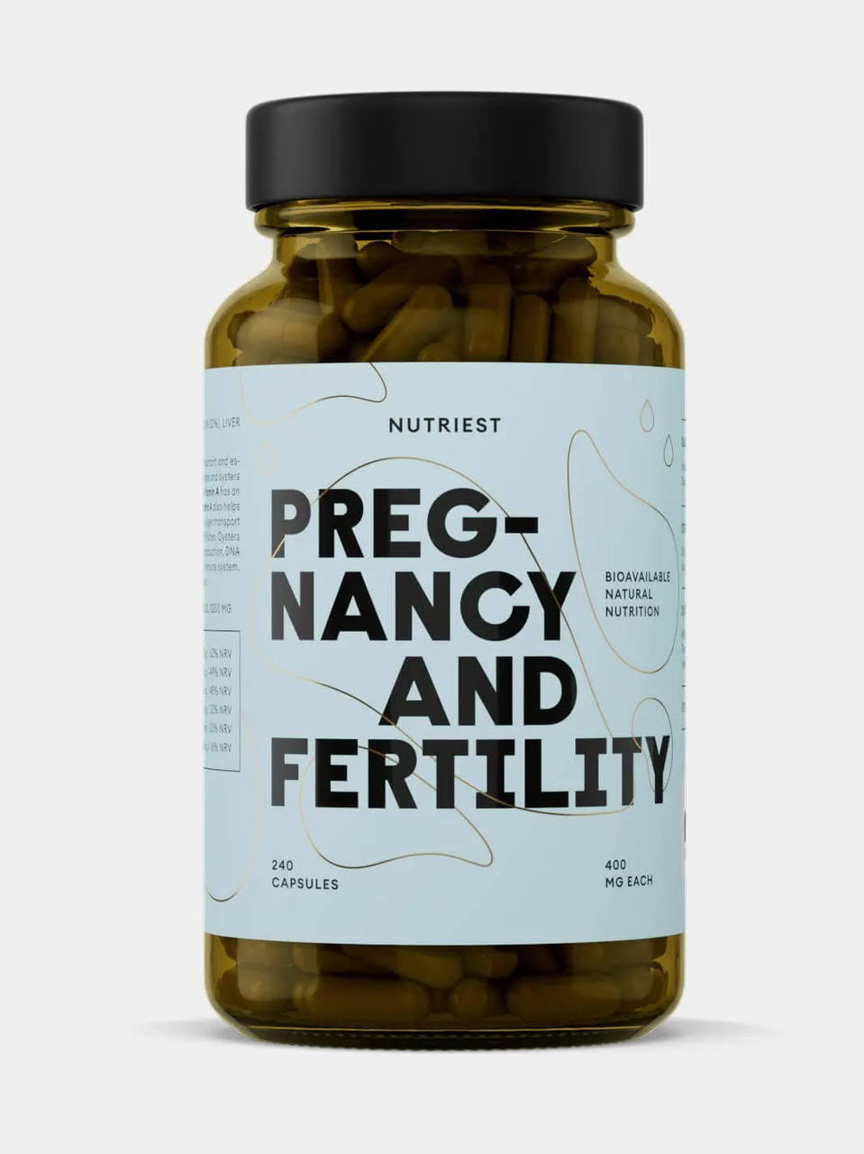 Nutriest Pregnancy & Fertility / Підтримка здорової вагітності, фертильності та синтезу ДНК 240 капсул