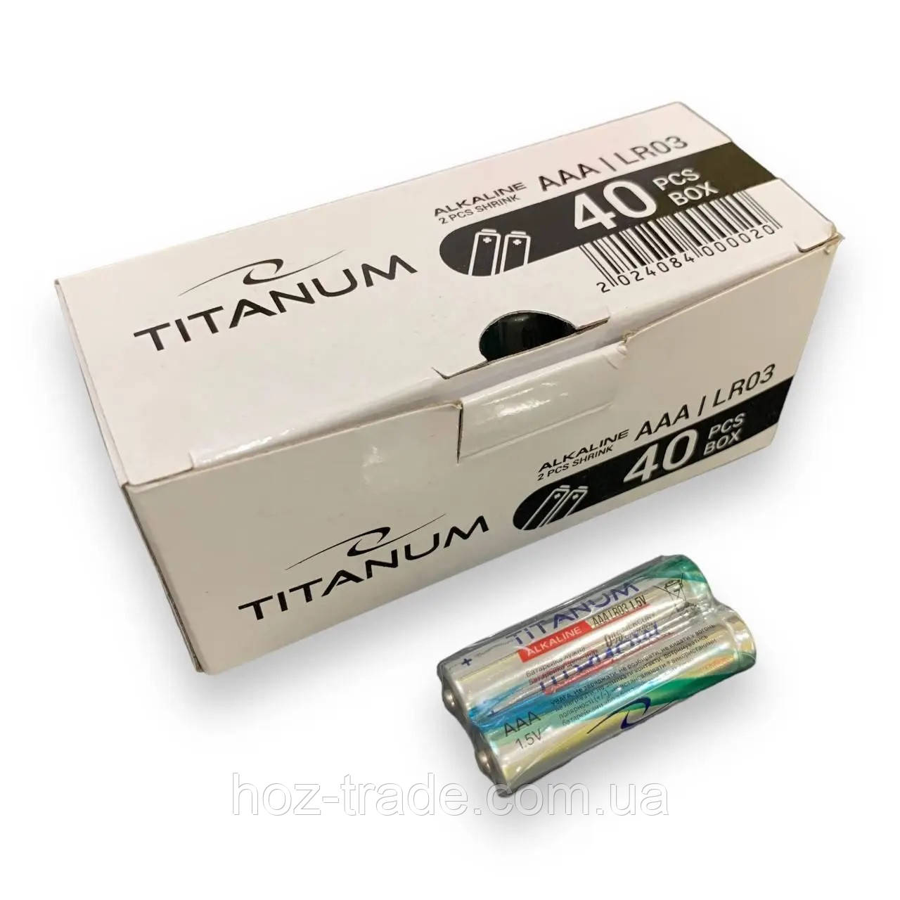 Батарейки Titanium Alkaline R3 ААА упак. 40 шт.