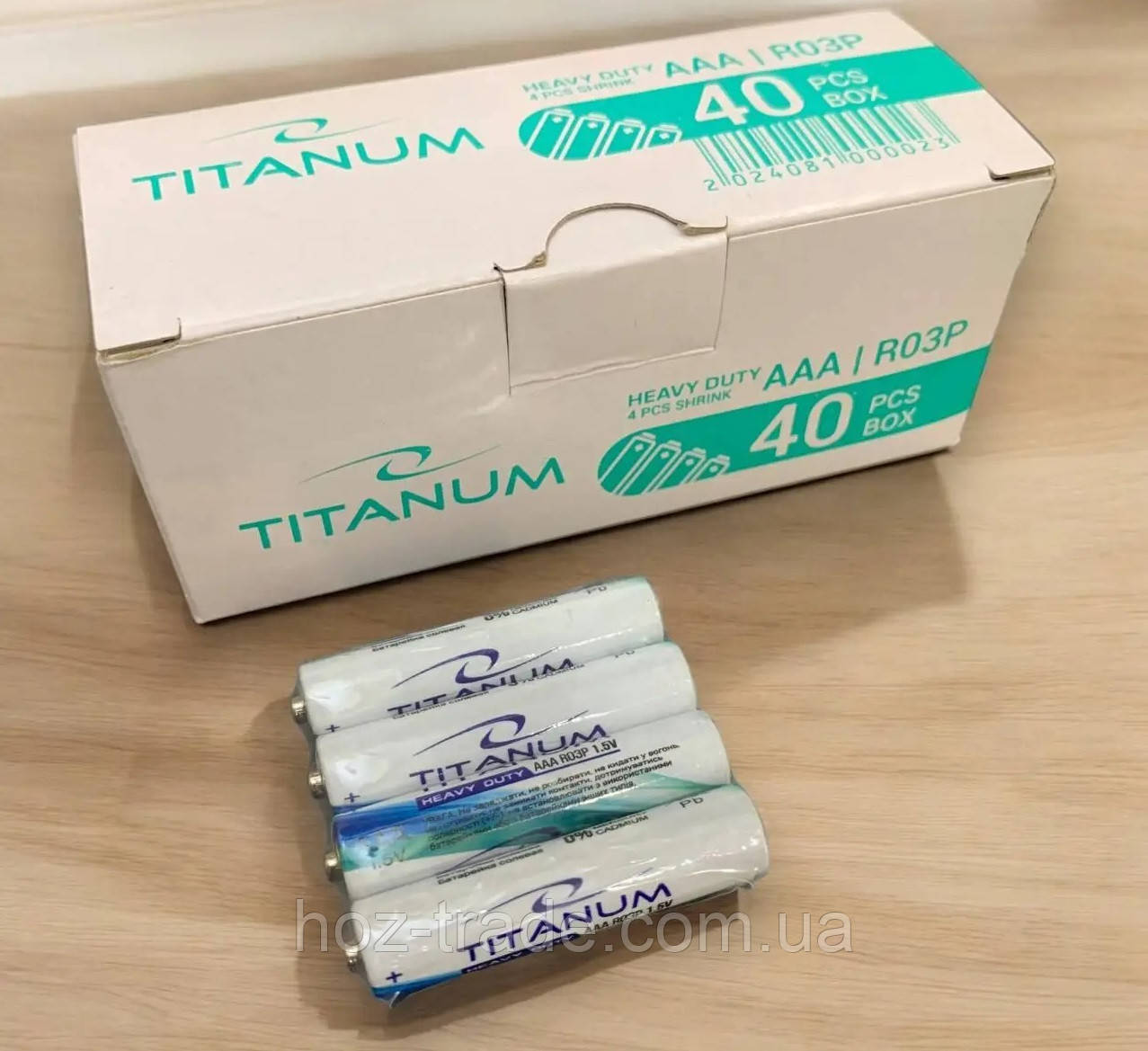 Батарейки Titanium сольові R3 ААА упак. 40 шт.