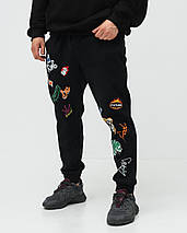 Спортивний костюм чорного кольору дтф чоловічий стильний модний худі штани, фото 4