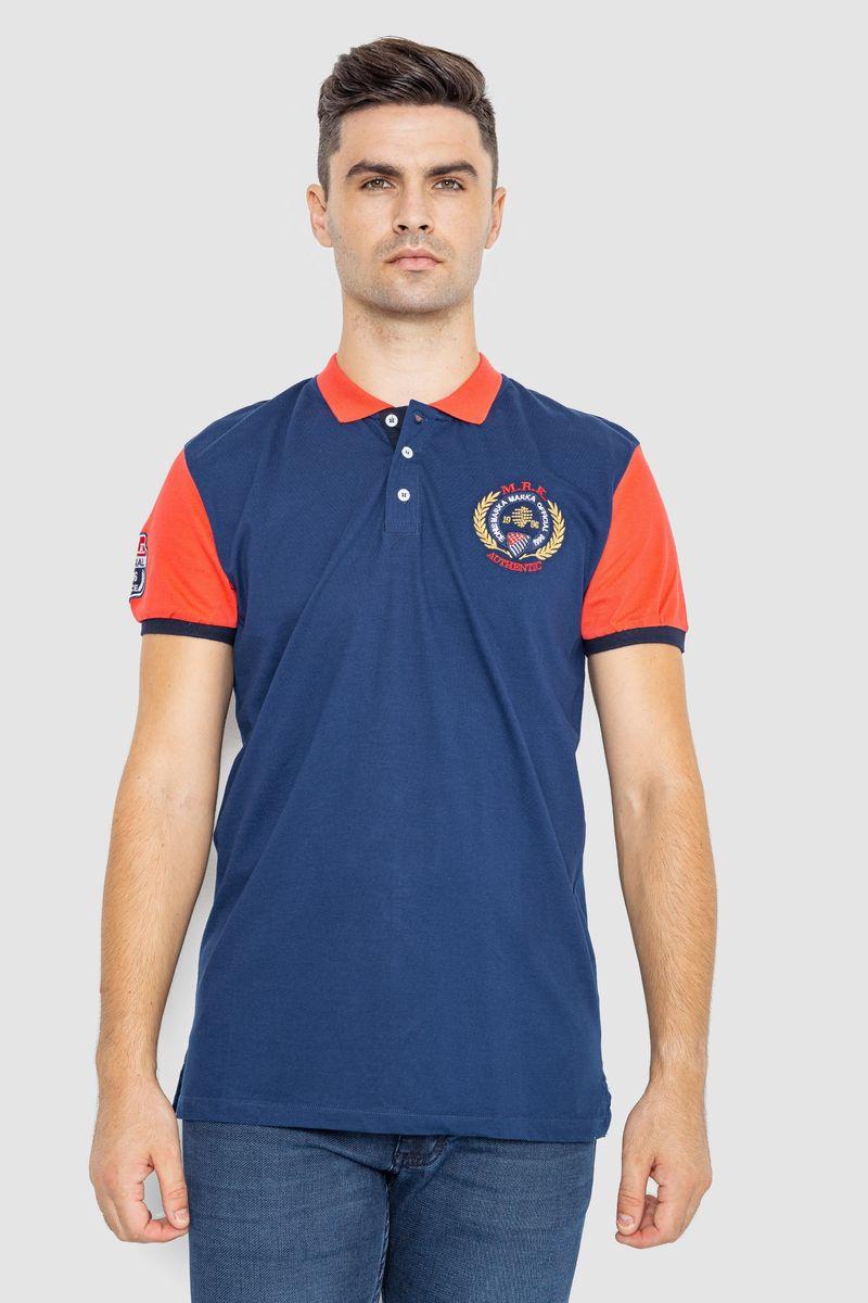 Поло чоловіче з принтом, колір синій, 247R317, фото 1