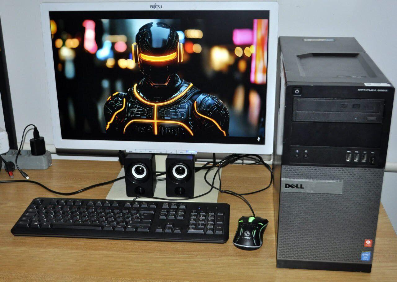 Б/в ПК+Монітор Б-клас Dell OptiPlex 9020 MT| i5-4590| 16GB RAM| 1000GB SSD| HD 4600+Fujitsu B22W-7 22" 1680x1050