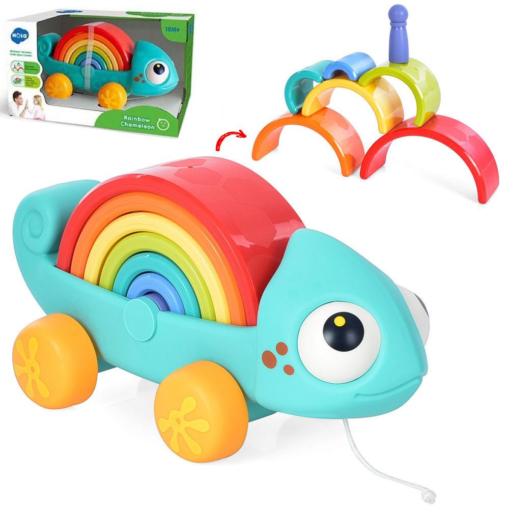 Піраміда-каталка "Райдуга" ТМ HOLA арт. HE 795700, фото 1