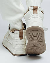 Черевики зимові на платформі Prima D'arte 9521 36 молочні шкіра, фото 5