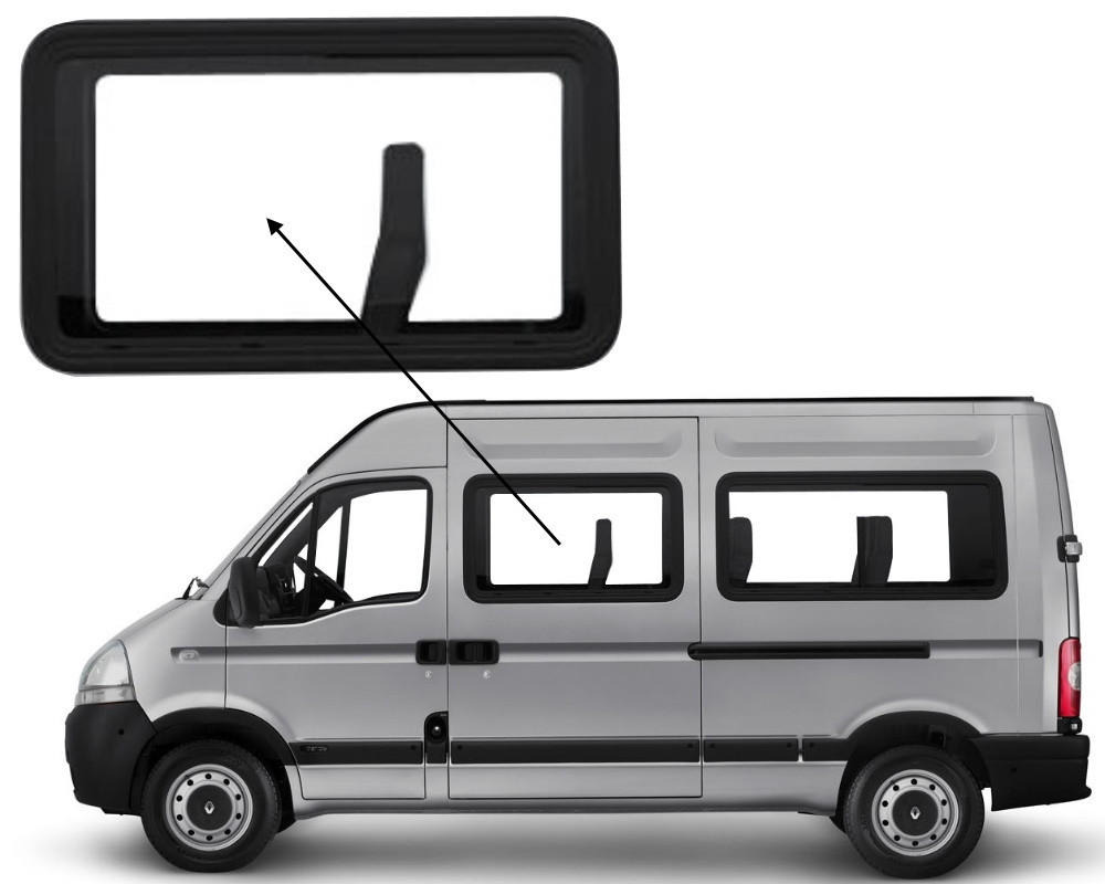 Бічне скло Renault Master 1997-2010 салону переднє ліве, фото 1