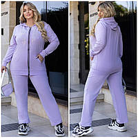 Женский костюм со стразами . Кофта на молнии и штаны. Р-48-62. Женский спортивный костюм в стразах.