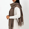 Кашеміровий однотонний шарф "Жасмін" Кавово-бузковий 104021, фото 3