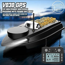 Кораблик для риболовлі однобункерний v030 GPS для прикормки до 3кг  20000 mAh