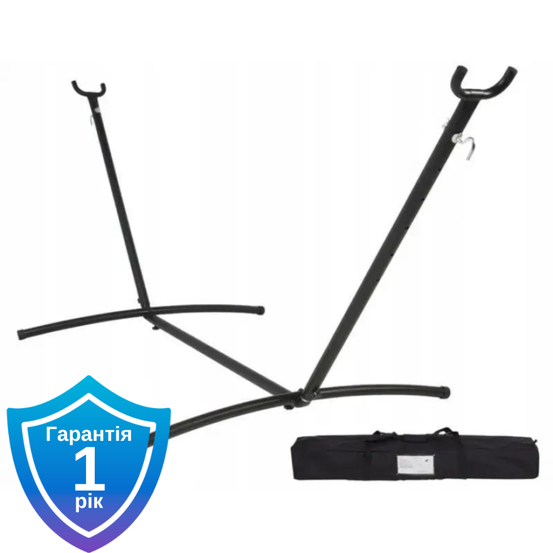 Стійка чорного кольору для гамака GardenLine HAM2535 розмір 260x107x100 см, фото 1