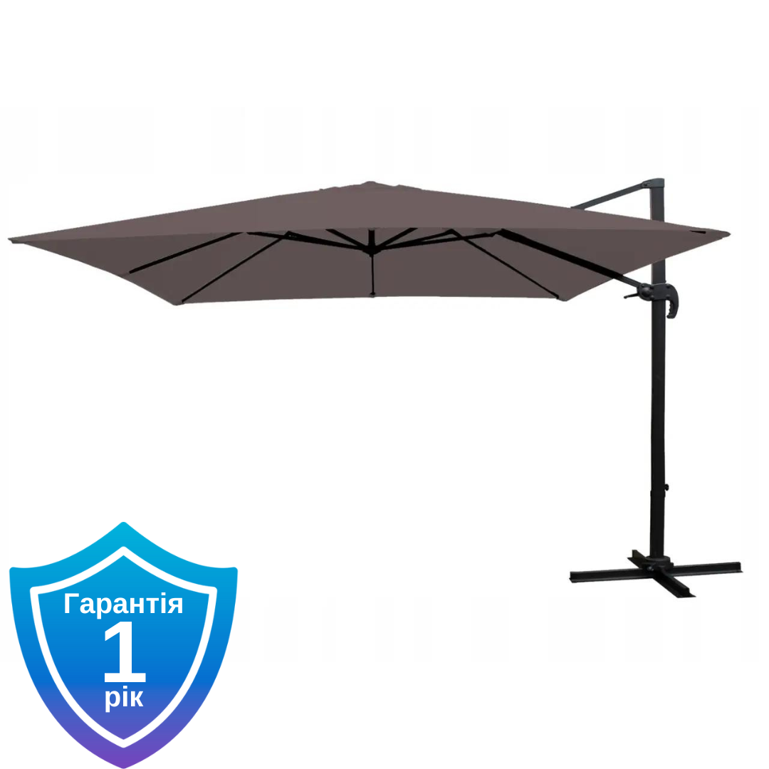 Садова парасолька коричневого кольору MINI ROMA GardenLine GAO4859 діаметром 250 см, фото 1