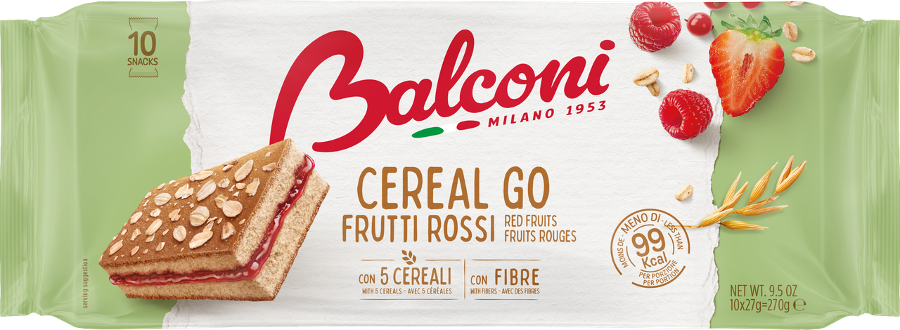 Бісквіт Cereal Go з фруктами BALCONI 270г, (15шт/ящ)