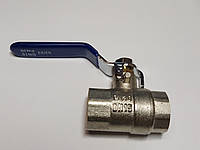 Кран з латунною кулею 1/2" гайка-гайка (ручка)