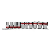 Набір універсальних торцевих головок 1/2" Spline CrV 10 шт 10-22 мм MTX 135979