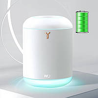 Зволожувач повітря акумуляторний Wi-Y USB ультразвукової з підсвічуванням 800 мл. Білий