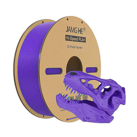 Пластик в котушці для швидкісного 3D друку Hi-Speed PLA+ Jamg He 1,75 мм 1 кг фіолетовий, фото 1