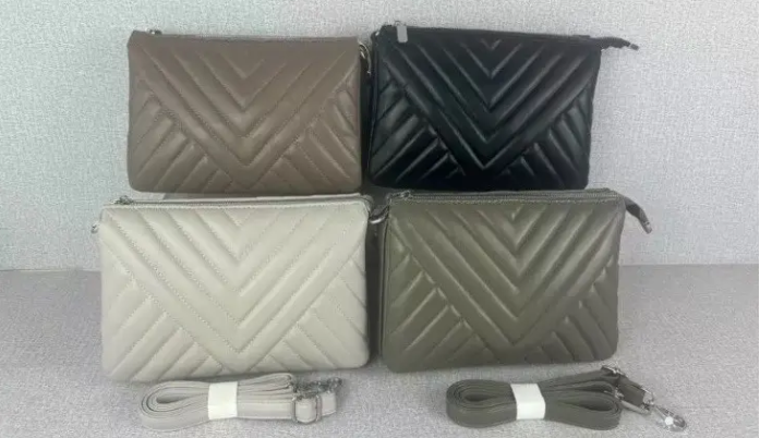 Сумочка жіноча крос-боді стьобана 26*17 см на блискавці з довгим ремінцем у різних кольорах Liza, фото 1