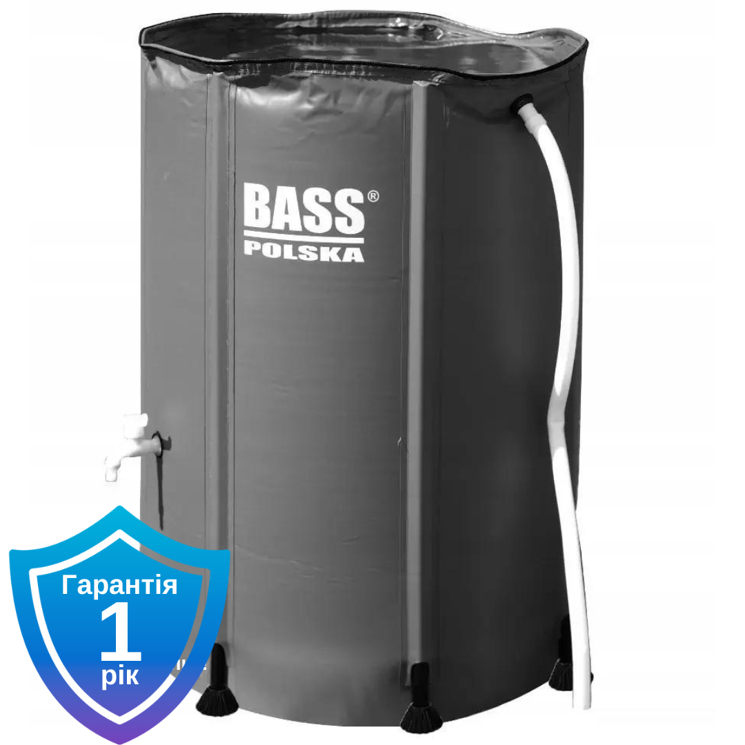 Бочка для дощової води сіра 500 л Bass Polska BH 79988