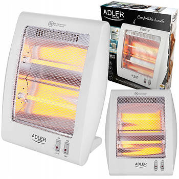 Кварцовий обігрівач Adler AD 7709 — 400/800 Вт, два режими, захист від перекидання