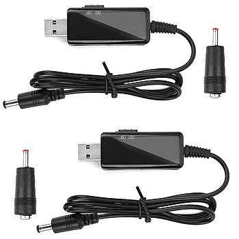 Набір 2шт Перетворювач підвищувальний з 5V до 9/12V для WiFi роутера KWS-912V / Кабель для роутера від повербанку
