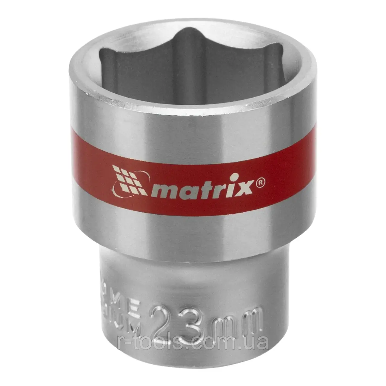 Головка торцева 23 мм 6-гранна CRV під квадрат 1/2" хромована MTX 131239