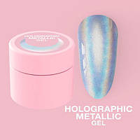 Гель - фарба LUNAMoon Holographic Metallic Gel (металева, голографічна) на 5 мл - для дизайну нігтів