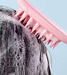 Щітка-шабер для шкіри голови з довгою ручкою, зелений, фото 2