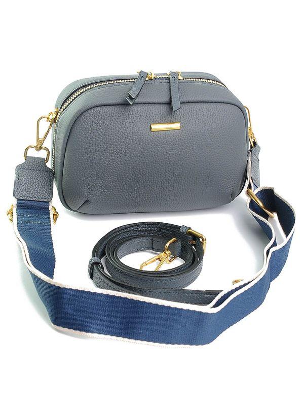 Жіноча шкіряна сумка 8716 Dark Blue.Купити жіночі сумки із натуральної шкіри trandbags.com.ua