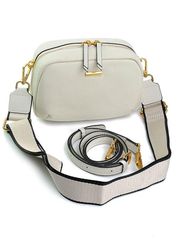 Жіноча шкіряна сумка 8716 White.Купити жіночі сумки із натуральної шкіри trandbags.com.ua