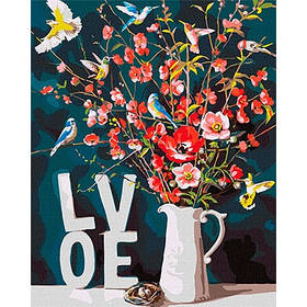 Набір для розпису по номерам 40*50см З любов'ю KHO3119