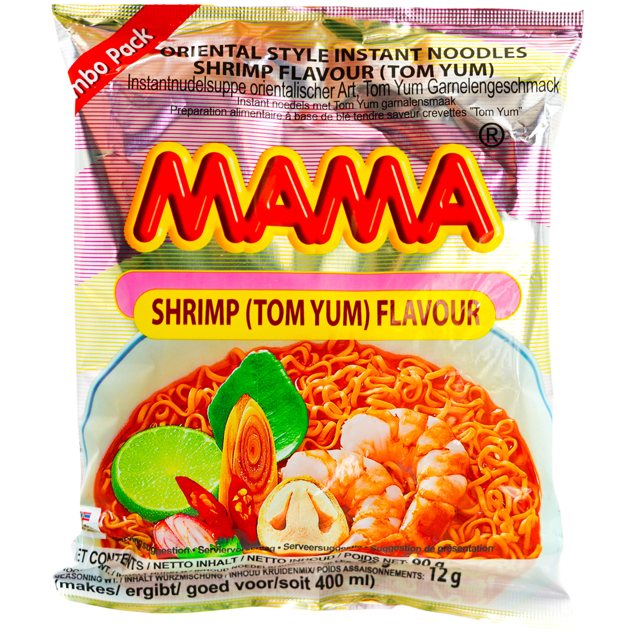 Локшина швидкого приготування Том Ям з креветкою MAMA 90 г