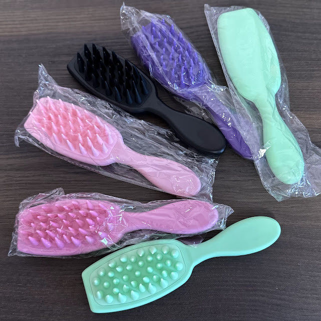 Щітка-шабер для шкіри голови з довгою ручкою, фото 1