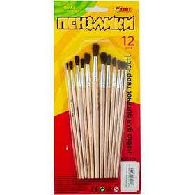 Набір пензликів 12шт ТІКІ Білка 51915-ТК