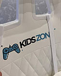 Компютерне крісло з підніжкою KIDS ZONE KO27N БІЛО-БЛАКИТНЕ Ігрове спортивне крісло, фото 7