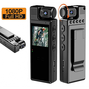 Нагрудна боді-камера L9 з дисплеєм 1.3 дюйма, датчик руху, акум — 1200 мА·год