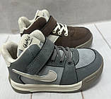 Дитячі високі утепленікросівки хайтопи Bessky коричневий 28-31, фото 2