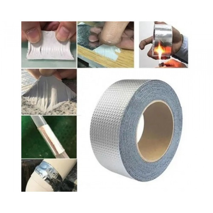 Міцна липка стрічка з алюмінієвим покриттям, алюмінієвий скотч Butyl Self Adhesive ширина 5 см