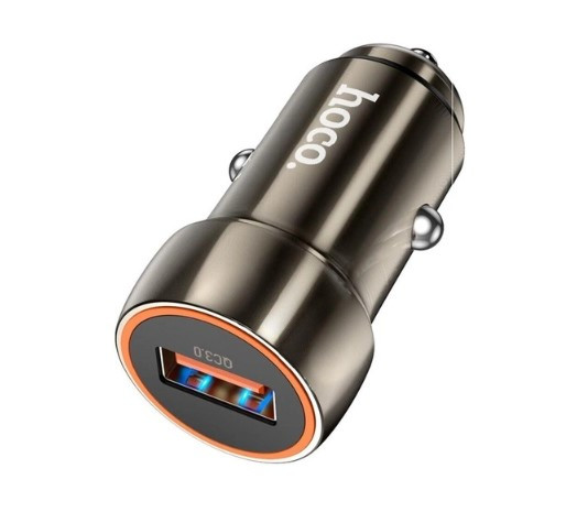 Автомобільний адаптер Hoco Z46 з 1 USB портом QC3.0, фото 1