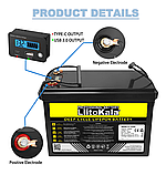 Акумулятор LiitoKala LiFePO4 12V 200Ah +LCD (LP-12200) на 4000+ циклів, фото 5