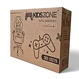 Компютерне крісло з підніжкою KIDS ZONE KO27R РОЖЕВЕ Ігрове спортивне крісло, фото 9