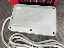 Мережевий подовжувач Power Socket 8206 на 4 розетки + 2USB+Type-C 2m, фото 5