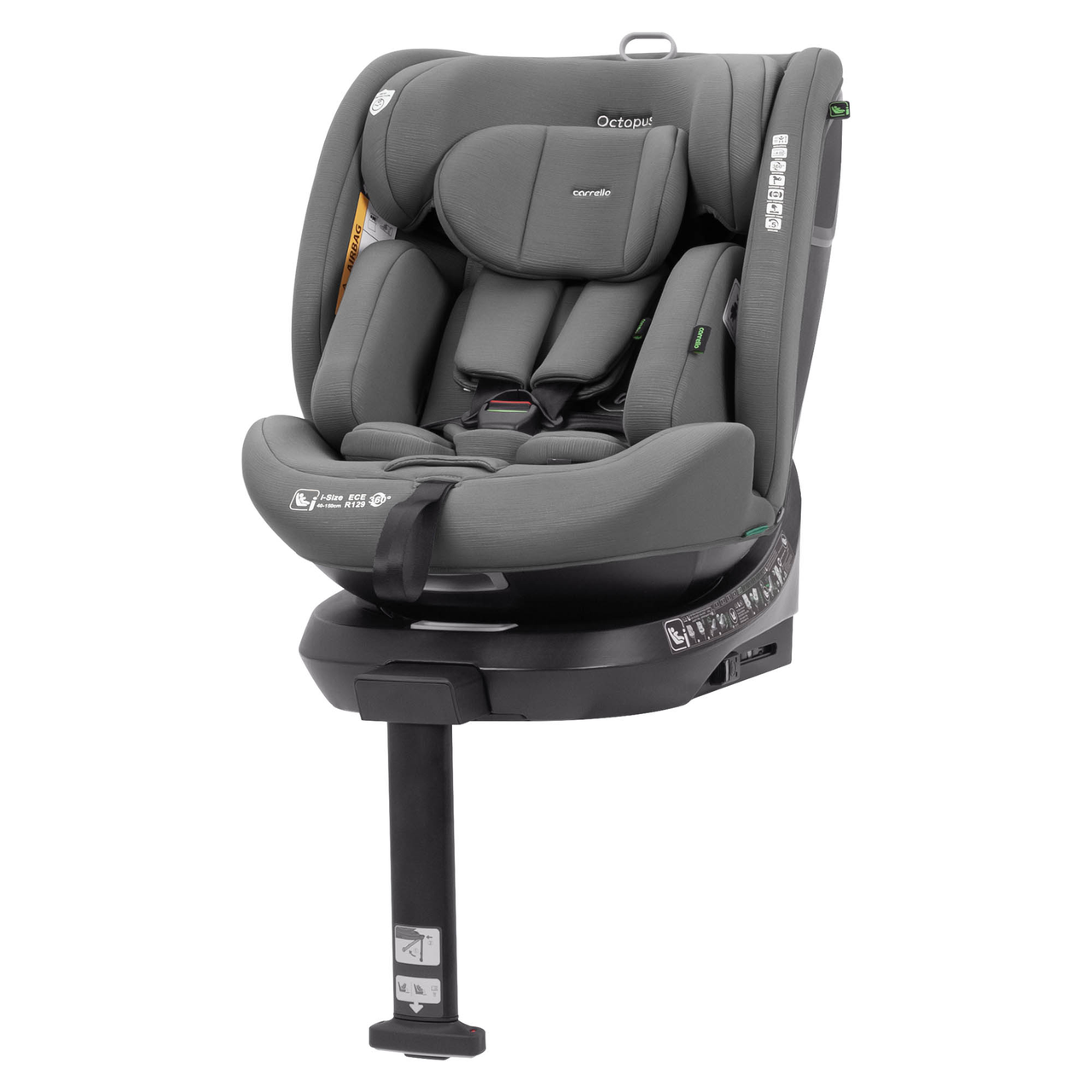 Автокрісло Carrello Octopus CRL-16002 Seashell Grey i-Size 40-150см ISOFIX, поворот, опорна стійка, до 12 років, фото 1