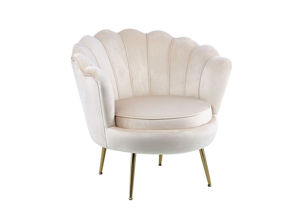 М'яке крісло мушля LC-032-1 золотий, фото 1